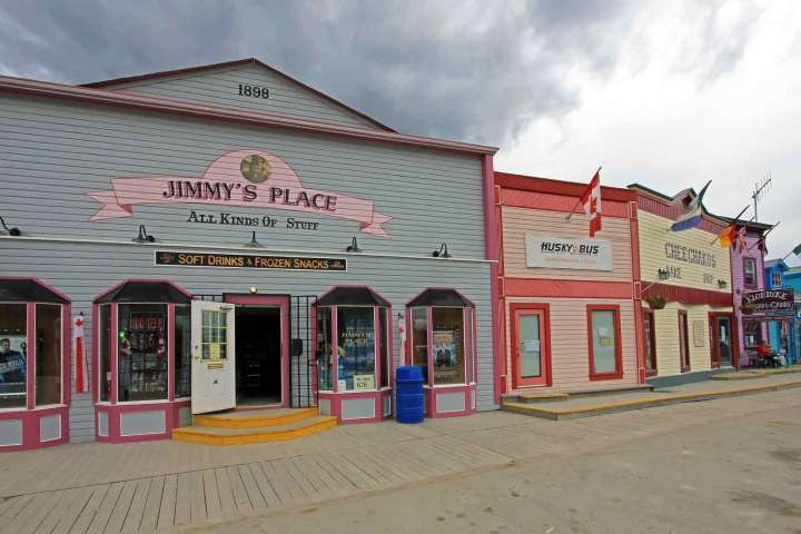 a store front at day