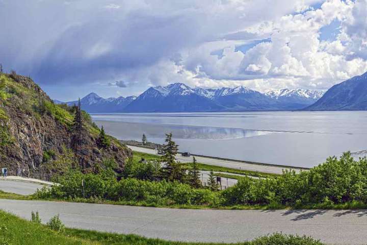 a view of a mountain road